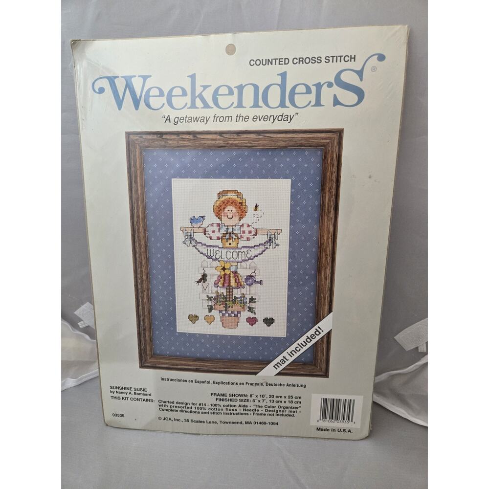 Weekenders Counted Cross Stitch Kit “A getaway from the everyday” Mat Included